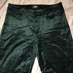 Paige Horton ultra skinny velvet in deep teal